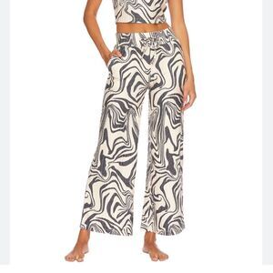 Beach Riot HAILEY PANT PSYCHEDELIC SWIRL Wide Leg Cropped Pants size small